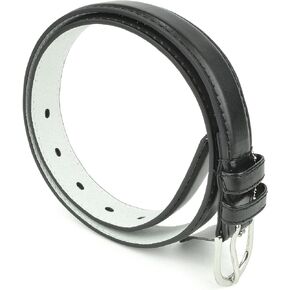 Belts For Girls, Kids Belt, Girls Belt, Skinny Belt, PU Leather Belts, Silver Polish Buckle