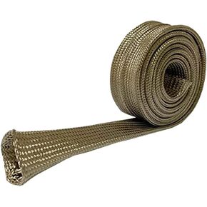 Spark Plug Wire Heat Shield 1" IDX10' Fiberglass Wrap Heat Sleeve Adjustable Fuel Line Heat Shield for Car&Auto Wire Loom Protection (Black)