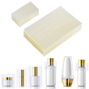 Zonon 500 Pieces Wine Bottle Seals Clear Heat Shrink Perforated Wrap Sealer Film Shrink Seal Bands for Bottles, Bottle Sealing Tape Tubes, Jars and Caps, 45 x 23 mm and 87 x 55 mm