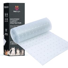 Heavy Duty Doorway Carpet Protector, Heavy Duty Plastic Prevents Cats and Dogs from Scratching your Carpet and Rugs at Doorways Non-Slip 8.2Ft Floor Runner Thicker for Better Protection and Durability