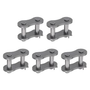 uxcell 5Pcs #100 Chain Master Connector Link Roller, 1 1/4" Pitch Carbon Steel, Standard Connecting Split Links for 20A Chain