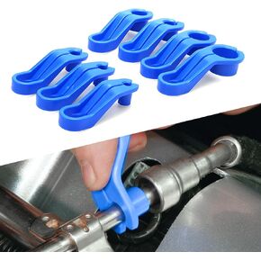 7PCS AC Fuel Line Disconnect Tool Set, 1/4 5/16 3/8 1/2 5/8 3/4 7/8 Inch Quick Disconnect Kit, Fuel Line Removal Release Tool, Compatible with Ford/GM/Chrysler/Mazda (Blue)