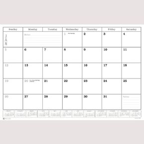 Dacasso Monthly Calendar Refill, 24.5 x 16, White (S2001)