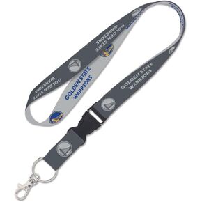 Wincraft Golden State Warriors Lanyard with Detachable Buckle, 1" - Blue and Grey