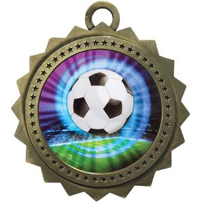 Express Medals Various 10 Pack Styles of Soccer Award Medals with Neck Ribbons Trophy Award Prize Gift