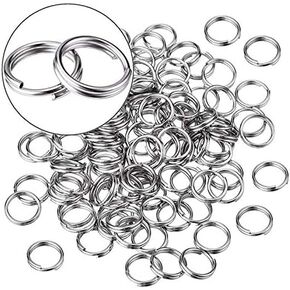 200PCS 10MM Stainless Split Rings, Key Chains Link Connector for Connecting Lobster Clasp, Charms, Links and Other Jewelry Making(Silver)
