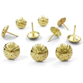 Let's Decorate 100PCS D16mm/0.63" Antique Black Upholstery Tacks, Passed Salt Spray Test for Outdoor Use, Garden Metal Thumb Tacks, Home DIY Decorative Nail Heads Nails (100, 16mm Antique Black)