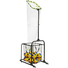 Volleyball Setting Trainer Volleyball Setter Training Equipment Target Net with Adjustable Target Hoop Ball Collection Bag 5 Level Angle and Height Adjustment for Setter Practice