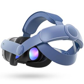 الأشرطة المتوافقة مع حزام الرأس Quest 3 لحزام الرأس Meta Quest 3، حزام الرأس الصلب المريح من إكسسوارات الواقع الافتراضي - أحزمة النخبة - أزرق عنصري in Kuwait