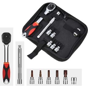 BORDAN Socket Wrench Kit Hardtop Door Removal Torx Tool Sets for 1997-2022 Wrangler TJ JK JL CJ JKU Rubicon Sahara Sports