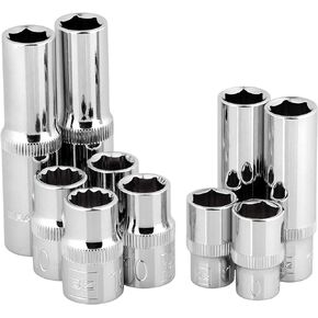 BRAZEN 10mm Master Set - 12 Sockets, Three Wrenches, One Nut Driver - All 10mm!