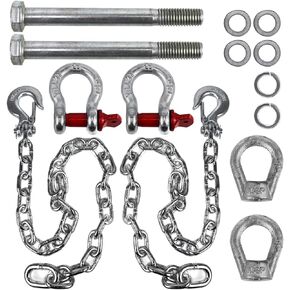 RULLINE Trailer Ultimate Connection Safety Chains Kit - 5th Wheel & Gooseneck | High-Strength Material, Suitable for Various Trailers | Easy Installation, Ideal Choice for Trailer Enthusiasts