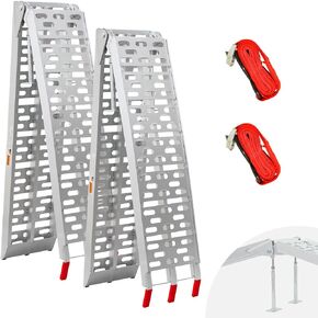 ATV Loading Ramps with Support Legs for Pickup Truck, 7.5FT Aluminum Folding Ramps, Upgraded Ramps for Motorcycle, Snow Blower, Dirt Bike, Lawnmowers / 2650lbs Max Load / 2Pcs