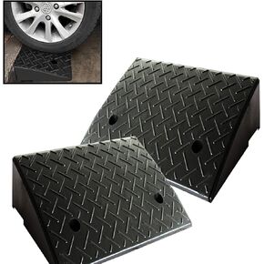 Reliancer 2 Rubber Curb Ramps Heavy Duty 44000 lbs Threshold Ramp Professional Grade Loading Ramps Car Slope Ramp Motorcycle Ramp for Loading Dock Driveway Vehicles SUV Truck Forklifts Wheelchair Bike