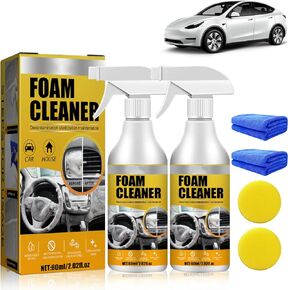 Newbeeoo Multi-Purpose Foam Cleaner, All Around Foam Cleaner, Multi Purpose Foam Cleaner for Car, Upholstery Cleaner for Car Seats, Interior Car Cleaner, Car Seat Stain Remover (2PCS)
