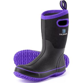 Rubber Boots for Women, Mid Calf Rain Boots, Womens Waterproof Boots, Neoprene Insulated Work Boots, Outdoor Mud Boots for Hunting Farming Gardening Fishing, Size 5-11