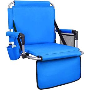 Foldable Stadium Seat Portable Folding Stadium Chairs Padded Bleacher Seat Cushion Bleacher Chair with Armrest and Cup Holder