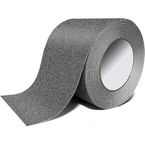 Heavy Duty Anti Slip Tape, 4 Inch x 35Ft Black Grip Tape for Stairs Outdoor Waterproof Non Skid Safety Walk Abrasive Adhesive Tape for Outdoor Indoor Stairs Steps Ramps Treads Floors Boats Skateboard in Kuwait