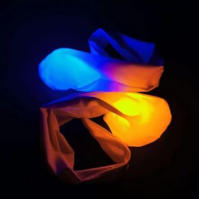 LED Poi Balls - Upgraded Soft Spinning Glow Poi Socks for Beginner Kids and Professional Rainbow Fade and High Strobe Spinning LED Glow Toy Light Up Balls, Pair Glow Poi Balls