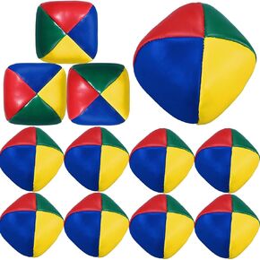 12 Pcs Juggling Balls Set for Beginners Mini Durable Juggling Balls Colorful Juggle Balls Bulk Soft Easy Juggle Balls Circus Balls for Juggler and Adults Multicolored