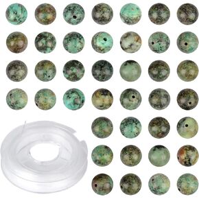 10mm 100pcs Natural Stone Beads Amethyst Round Genuine Stone Beading Loose Gemstone Hole Size 1mm DIY Charm Smooth Beads for Bracelet Necklace Earrings (Amethyst 10mm)