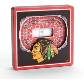 YouTheFan NHL Chicago Blackhawks 3D StadiumView Magnets - يونايتد سنتر