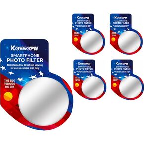 Solar Eclipse Glasses Imaging Enhancing Lens Filter for Your Smartphone 5-Pack. Ensure Your Phone Camera is Shielded from Harmful Rays