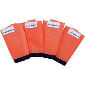 SHOOFLY Horse Leggins, Patented Loose Fitting Boots, Reduce Stomping & Fatigue, Breathable Plastic Mesh (Orange/Mini)
