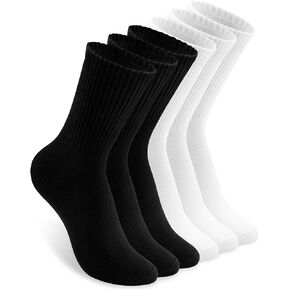 White Socks for Women Crew: Mid High Length for Boots, Sneakers, Loafer