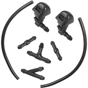 Motoforti Windshield Washer Nozzles Kit, Front Windshield Spray Nozzles Wiper Spray Washer Jet, for Honda Odyssey 2011-2017, Plastic, 76810-TK8-A01, Black, 1 Set