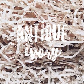 Antique Ivory Shredded Tissue Paper Shred Hamper Gift Box Basket Filler Fill Christmas Wedding Baby Shower Decor 200g