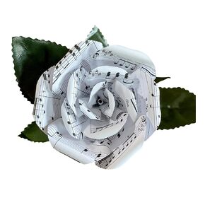 Handmade Music Note Paper Flowers, Sheet Music Roses Made From Songbook of the Famous Classic Composers, Musician Gift for Anniversary, Birthday, Graduation, Weddings- 3 Inch Small