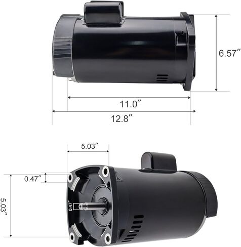 محرك مضخة حمام السباحة B2855 - 2 حصان 3450 دورة في الدقيقة 230 فولت 10 أمبير مع شفة مربعة من الفولاذ المقاوم للصدأ، محرك مضخة حمام سباحة مستمر أحادي الطور لحمامات السباحة الداخلية وفوق الأرض in Kuwait