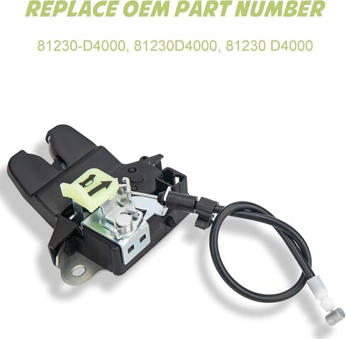 مزلاج صندوق السيارة 81230-D4000 متوافق مع KIA Optima 2016 2017 2018 2019 2020 LX EX 1.6 2.0 2.4L مشغل قفل مزلاج الباب الخلفي بديل لكيا 81230D4000 in Kuwait