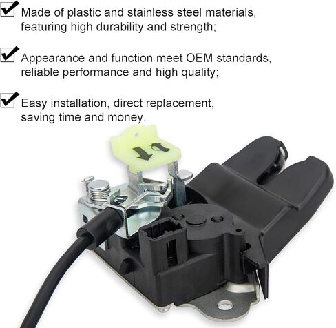 مزلاج صندوق السيارة 81230-D4000 متوافق مع KIA Optima 2016 2017 2018 2019 2020 LX EX 1.6 2.0 2.4L مشغل قفل مزلاج الباب الخلفي بديل لكيا 81230D4000 in Kuwait