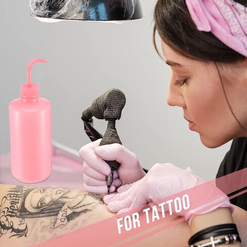 24 Pcs 500 ml Pink Wash Bottle Plastic Lash Water Bottles Squeeze Bottle with Narrow Mouth Scale Rinse Eyelash Bottle Tattoo Spray Bottle Peri Bottle for Lab Supplies Soap Plant Cleaning in Saudi Arabia