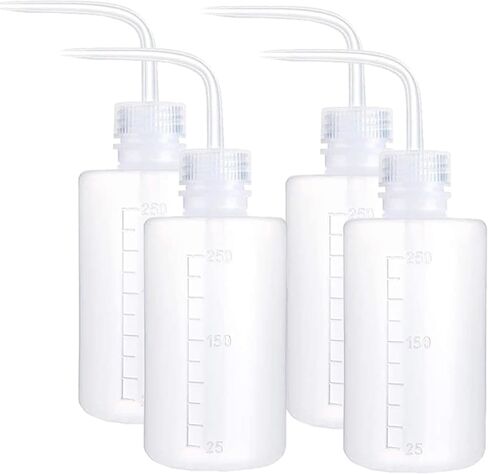 Tattoo Wash Bottles, 4pcs 250ml/8oz Succulent Watering Bottle Plastic Bottle Squeeze Sprinkling Tattoo Squeeze Bottle for Tattoo Green Soap Water Plants (White) in Saudi Arabia