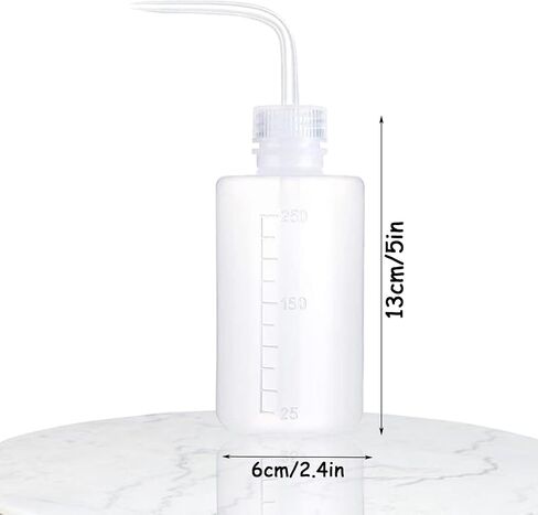 Tattoo Wash Bottles, 4pcs 250ml/8oz Succulent Watering Bottle Plastic Bottle Squeeze Sprinkling Tattoo Squeeze Bottle for Tattoo Green Soap Water Plants (White) in Saudi Arabia