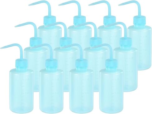باتيكل 12 جهاز كمبيوتر شخصى 8oz مختبر ضغط زجاجة 250 مل زجاجات غسل السلامة البلاستيكية بخ زجاجة الوشم زجاجة لتنظيف أدوات المياه تجارب الري النباتية لوازم الوشم (أسود) in Kuwait
