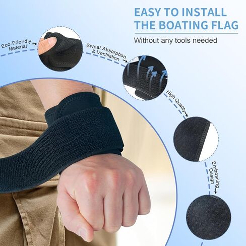 علم القارب البرتقالي، حامل العلم الأمريكي للقارب 48 بوصة علم التزلج على الماء قابل للتعديل سارية علم القارب لقضبان مستديرة ومربعة عائمة مقاس 0.59-2 بوصة، علم الكاياك مع علم بديل للسباحين in Kuwait