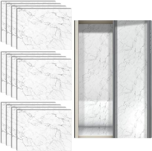 Ctosree 12 Pcs School Locker Magnetic Wallpaper 12" x 9" Removable Marble Design Magnetic Locker Sheet Trimmable Wall Magnetic Sticker, Decorative Easy Install for Office Supplies (Black Gold) in Saudi Arabia