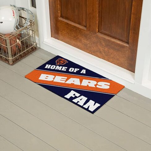 Team Sports America NFL Chicago Bears | Indoor and Outdoor Entryway | 28 x 16 Inches | Non Slip Back | Welcome Floor Mats | Muddy Dog Paws | Front Door Entrance Home Décor in Saudi Arabia