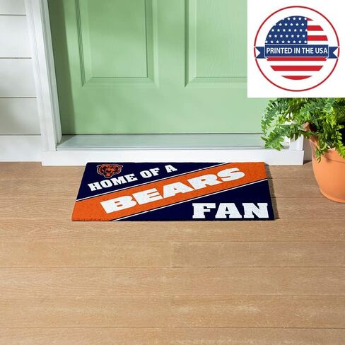 Team Sports America NFL Chicago Bears | Indoor and Outdoor Entryway | 28 x 16 Inches | Non Slip Back | Welcome Floor Mats | Muddy Dog Paws | Front Door Entrance Home Décor in Saudi Arabia