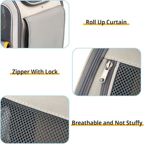 حقيبة ظهر للقطط، حقيبة ظهر لحمل الكلاب للكلاب الصغيرة، قابلة للتوسيع مع حقيبة ظهر شبكية قابلة للتنفس للتخييم أثناء السفر في الهواء الطلق، تحمل ما يصل إلى 18 رطلاً in Kuwait