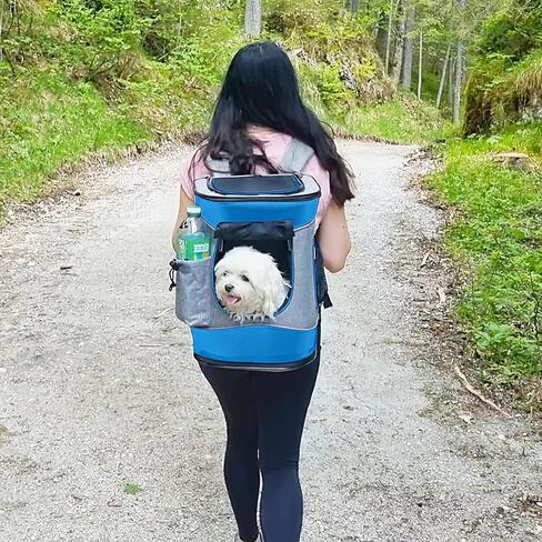 حقيبة ظهر لحمل الحيوانات الأليفة من كريتر بلانيت للكلاب والقطط، حقيبة ظهر للحيوانات الأليفة قابلة للتنفس مع نافذتين شبكيتين، حاملة حيوانات أليفة محمولة للتخييم in Kuwait