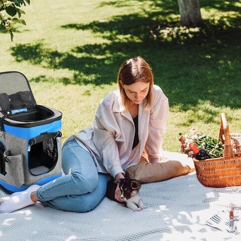 حقيبة ظهر لحمل الحيوانات الأليفة من كريتر بلانيت للكلاب والقطط، حقيبة ظهر للحيوانات الأليفة قابلة للتنفس مع نافذتين شبكيتين، حاملة حيوانات أليفة محمولة للتخييم in Kuwait