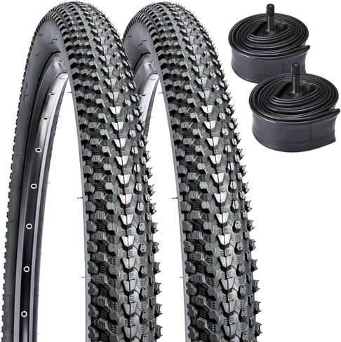 YUNSCM 26" Bike Tires 26x1.95/53-559 60TPI and 26" Bike Tubes Schrader Valve Compatible with 26 x 1.75 26 x 1.95 26 x 2.0 26x2.1 26x2.125 26x2.25 Bike Bicycle Tires and Tubes (Y-1105) in Saudi Arabia