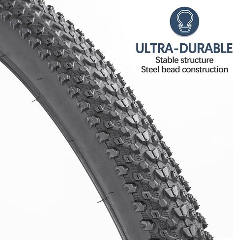 YUNSCM 26" Bike Tires 26x1.95/53-559 60TPI and 26" Bike Tubes Schrader Valve Compatible with 26 x 1.75 26 x 1.95 26 x 2.0 26x2.1 26x2.125 26x2.25 Bike Bicycle Tires and Tubes (Y-1105) in Saudi Arabia