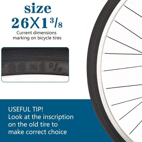 26X1 3/8 (37-590) Road Bike Tires with or Without Bike Tubes 26x1.3/8 32mm AV Schrader Valve in Saudi Arabia