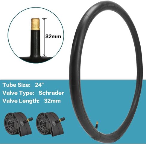 2 Pack 24"x2.125" Inch Cruiser Bike Tire White/Black Wall Pair Replacement Bicycle Tires with Levers and with or Without Inner Tubes in Kuwait